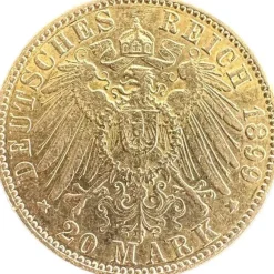 20 Mark Stadtwappen Hamburg Gold verschiedene Jahrgänge
