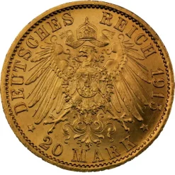 20 Mark Wilhelm II Preußen in Uniform J.253