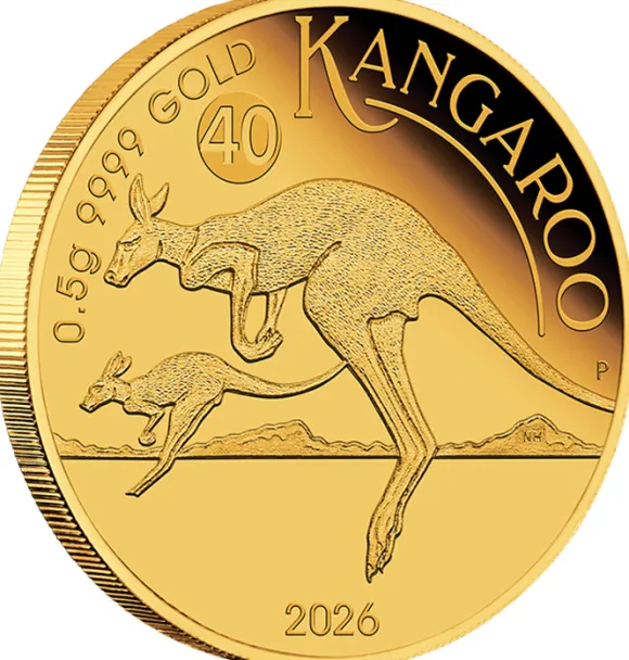 Mini Roo 0,5 Gramm Goldmünze 2026 - Blister