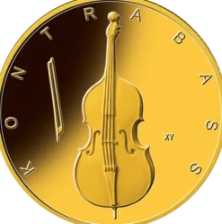 Musikinstrumente - Kontrabass - 50 Euro Gold 2018 +Box +COA