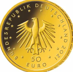 Musikinstrumente - Pauke - 50 Euro 1/4 Unze Gold 2021 + Box + COA
