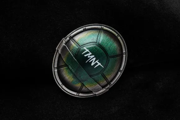 Ninja Turtles Domed Shell 1,5 Unzen Silber Antik+Box +COA