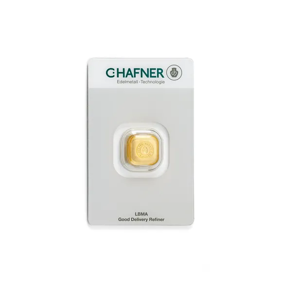 1 Oz Goldbarren C. Hafner gegossen