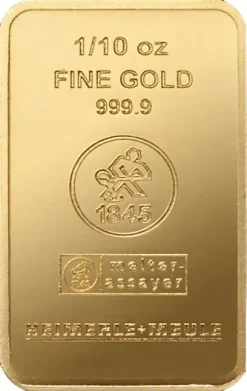 1/10 Oz Goldbarren Heimerle + Meule