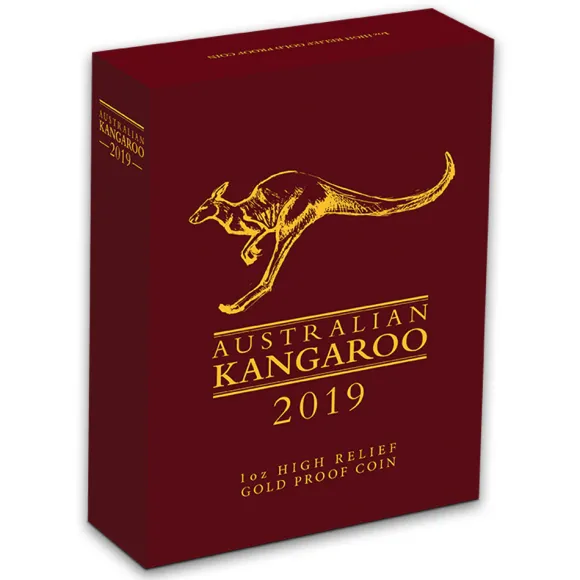 1 Oz Gold High Relief Känguru 2019