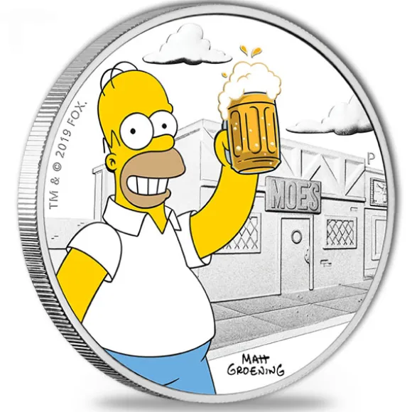 1 oz Silber Proof Homer Simpson 2019 *