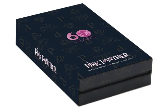Pink Panther 60th Anniv. 5 Oz Silber Proof High Relief 2024 +Box +COA*