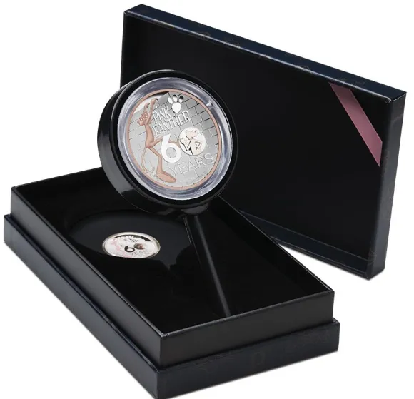 Pink Panther 60th Anniv. 5 Oz Silber Proof High Relief 2024 +Box +COA*