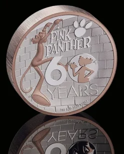 Pink Panther 60th Anniv. 5 Oz Silber Proof High Relief 2024 +Box +COA*