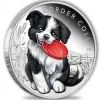 Puppies - Border Collie - 1/2 Oz Silber 2018 +Box +COA *