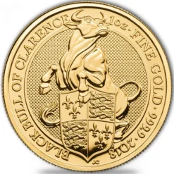 Queens Beast - Black Bull of Clearance 1 Oz Gold 2018