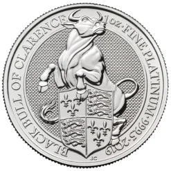 Queens Beast - Black Bull - 1 Oz Platin 2019 *