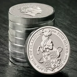 Queens Beast - Black Bull - 2 Oz Silber 2018 *