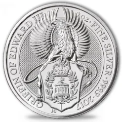 Queens Beast - Griffin of Edward - 2 Oz Silber 2017*