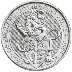 Queens Beast - Lion of England - 2 Oz Silber 2016*