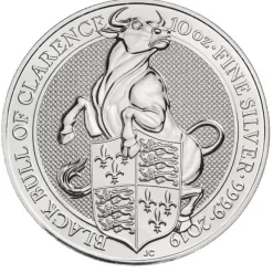 Queens Beasts - Black Bull - 10 Oz Sliber 2019*