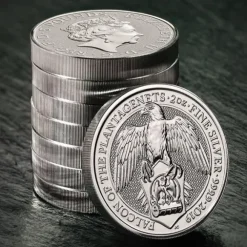 Queens Beasts - Falcon of Plantagenets - 2 Unzen Silber 2019*