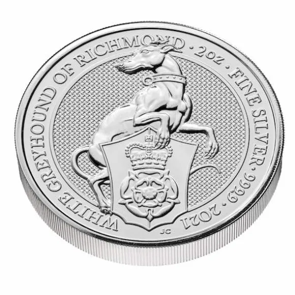 Queens Beasts - Greyhound - 2 Unzen Silber 2021*