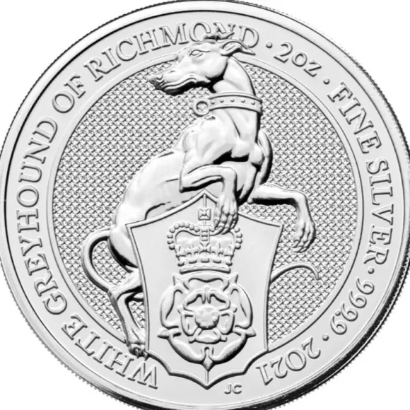 Queens Beasts - Greyhound - 2 Unzen Silber 2021*