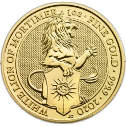 Queens Beasts - White Lion - 1 Oz Gold 2020