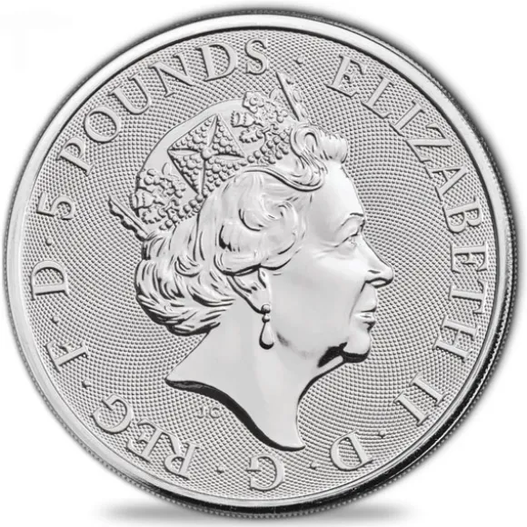 Queens Beasts - White Lion - 2 Unzen Silber 2020*