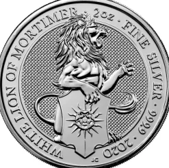Queens Beasts - White Lion - 2 Unzen Silber 2020*