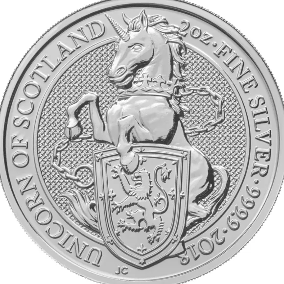 Queens Beast - Unicorn of Scotland - 2 Unzen Silber 2018*