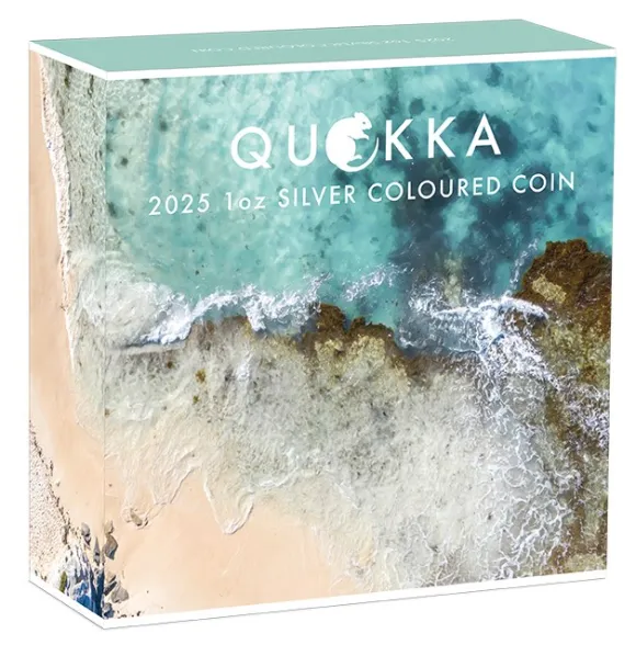 Quokka 1 Unze Silber farbig 2025 +Box +COA