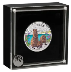 Quokka 1 Unze Silber farbig 2025 +Box +COA