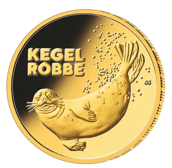 Rückkehr der Wildtiere - Kegelrobbe - 1/8 Unze Gold 2022 + Box + COA