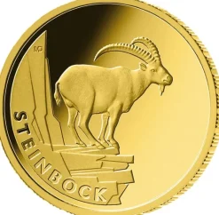 Rückkehr der Wildtiere - Steinbock - 1/8 Unze 2023 + Box + Zertifikat