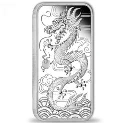 Rectangular Drache 1 Oz Silber Proof 2018 +Box +COA*