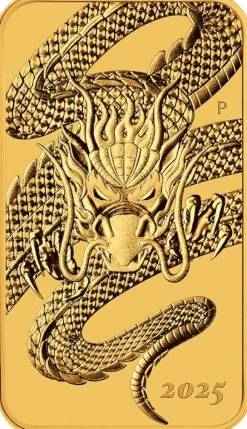 Rectangular Drache 1 Unze Gold 2025