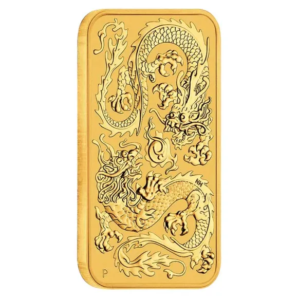Rectangular Drache 1 Unze Gold 2020