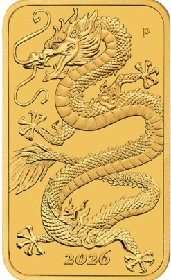 Rectangular Drache 1 Unze Goldmünze 2026