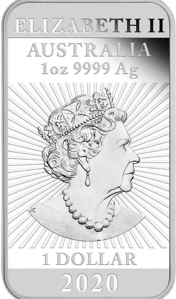 Rectangular Drache 1 Unze Silber Proof 2020 *