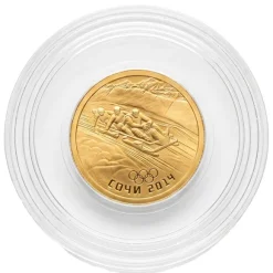 Russland Olympia Sotschi Bon 1/4 Oz Gold Proof 2014 +Bob +COA