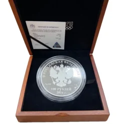 Russland Winterspiele Sotschi 1 KG Silber 2014 +Box +Zertifikat*