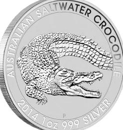 Salzwasser Krokodil 1 Oz Silber 2014 *