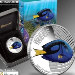Sea Life - Surgeonfish - 1/2 Oz Silber Proof 2012*