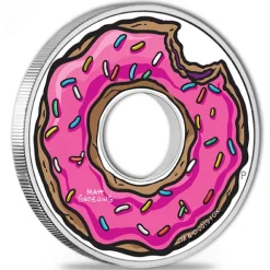 Simpsons - Donut - 1 Unze Silber Proof + Box +COA*