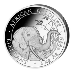 Somalia Elefant 1 KG Silber 2018*