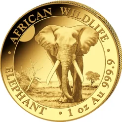 Somalia Elefant 1 Unze Goldmünze 2025