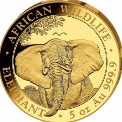 Somalia Elefant 5 Unzen Gold Proof 2021 + Box + COA