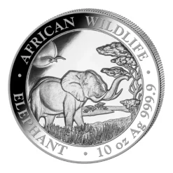 Somalia Elefant 10 Unzen Silber 2019*