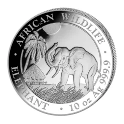 Somalia Elefant 10 Unzen Silber 2018*
