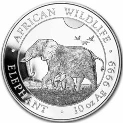 Somalia Elefant 10 Unzen Silber 2022*