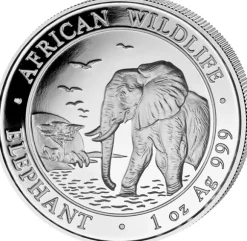 Somalia Elefant 1 Unze Silber 2010*