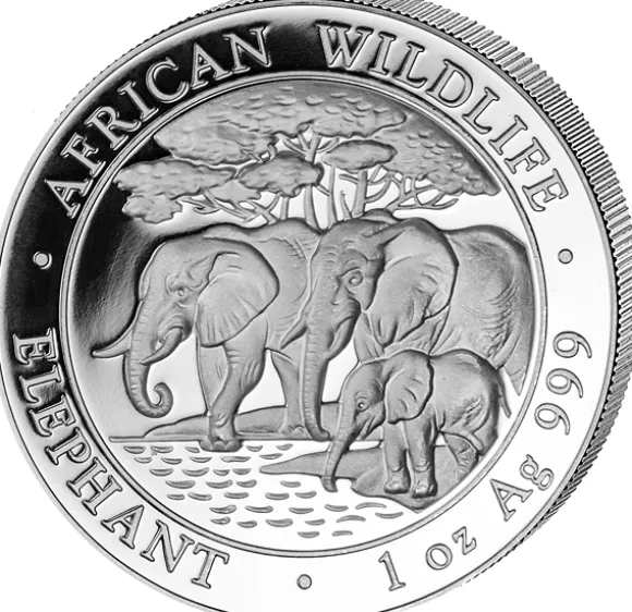 Somalia Elefant 1 Unze Silber 2013*