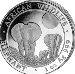 Somalia Elefant 1 Unze Silber 2014*